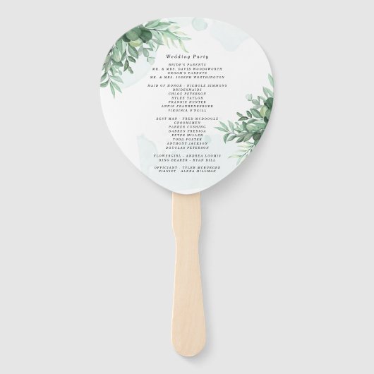 Einfache Kalligraphie rustikale Vegetation Fächer (Rückseite)