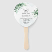 Einfache Kalligraphie rustikale Vegetation Fächer (Vorderseite)