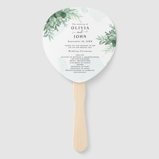 Einfache Kalligraphie rustikale Vegetation Fächer (Vorderseite)