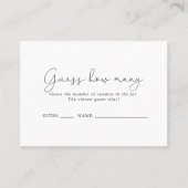 Einfache Kalligraphie schätzt wie viele Spielkarte Visitenkarte (Vorderseite)