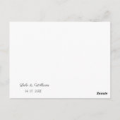 Einfache Kalligraphie Text Wedding Dankeschön Kart Postkarte (Rückseite)