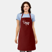 Einfache Kalligraphie Vegan Schürze (Getragen)