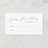 Einfache Kalligraphie: Wie viele Kandie Enclosur Begleitkarte (Vorderseite)