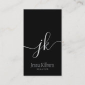 einfache Kalligraphieinitialen Visitenkarte (Vorderseite)