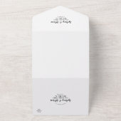 Einfache kalligraphische Hochzeit All In One Einladung (Außenbereich)