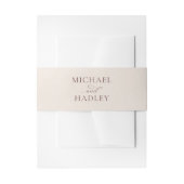 Einfache kalligraphische Hochzeit Einladungsbanderole (Vorderseite Beispiel)