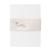 Einfache kalligraphische Hochzeit Einladungsbanderole (Rückseitenbeispiel)