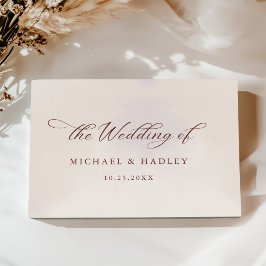 Einfache kalligraphische Hochzeit Gästebuch