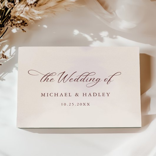 Einfache kalligraphische Hochzeit Gästebuch