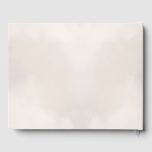 Einfache kalligraphische Hochzeit Gästebuch (Rückseite)