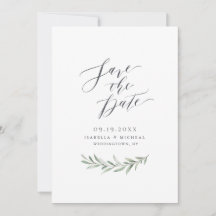 Einfache kalligraphische Hochzeit im rustikalen Gr