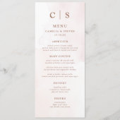 Einfache kalligraphische Hochzeit Menükarte (Vorderseite)