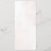 Einfache kalligraphische Hochzeit Menükarte (Rückseite)