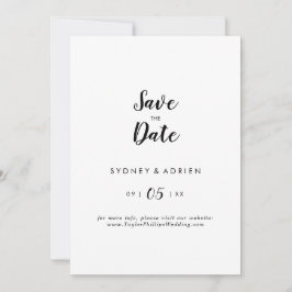 Einfache kalligraphische Hochzeit Save The Date