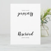 Einfache kalligraphische Hochzeit vorbehaltenes Ze (Stehend Vorderseite)