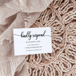 Einfache kalligraphische Hochzeiten Online-UAWG Visitenkarte