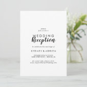 Einfache kalligraphische Hochzeitsempfehlung Einladung (Stehend Vorderseite)