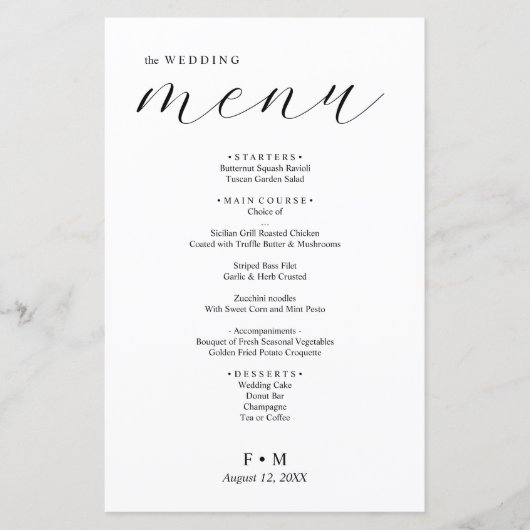 Einfache kalligraphische Hochzeitskarte (Vorderseite)