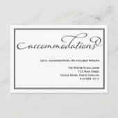 Einfache kalligraphische Hochzeitskarte Begleitkarte (Vorderseite)