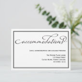 Einfache kalligraphische Hochzeitskarte Begleitkarte (Stehend Vorderseite)