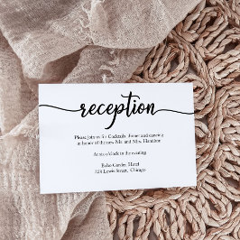 Einfache kalligraphische Hochzeitskarte RSVP Karte