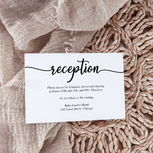 Einfache kalligraphische Hochzeitskarte RSVP Karte