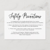 Einfache kalligraphische Hochzeitssicherheit Begleitkarte (Vorderseite)