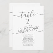 Einfache kalligraphische Hochzeitstabelle (Vorne/Hinten)