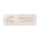 Einfache kalligraphische Rücksendeadresse der Hoch (Vorne)