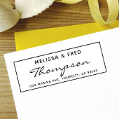 Einfache kalligraphische Rücksendeadresse Permastempel