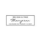 Einfache kalligraphische Rücksendeadresse Permastempel (Design)