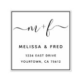 Einfache kalligraphische Rücksendeadresse Permastempel (Design)