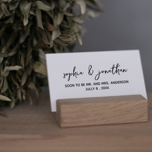 Einfache kalligraphische Schrift Save the Date Gummistempel