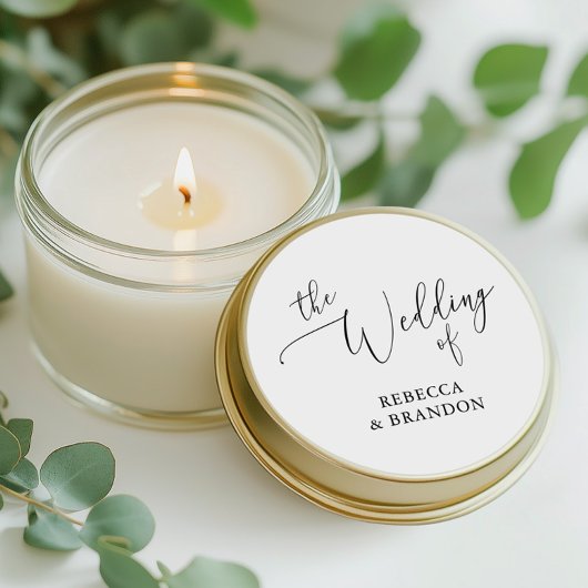 Einfache kalligraphische Schwarz-Weiß-Rustikale Ho Runder Aufkleber