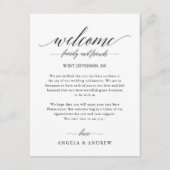 Einfache kalligraphische Skriptereihe Begrüßungsta Begleitkarte (Vorderseite)