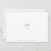 Einfache kalligraphische Vegetation rette das neue Einladung (Rückseite)