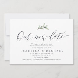 Einfache kalligraphische Vegetation rette das neue Einladung