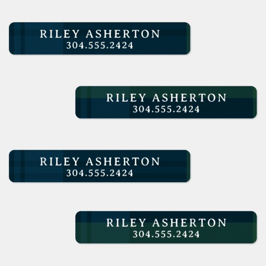 Einfache karierte, grüne Marinebrille Etiketten (Gruppe)