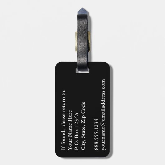 Einfache Karierte Minimalistische Moderne Elegante Gepäckanhänger (Rückseite vertikal)