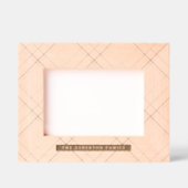 Einfache karierte MusterFamilienname Geätzte Rahmen (Vorderseite)