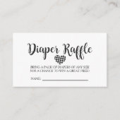 Einfache Karierte Puffdusche in Schwarz und Weiß Begleitkarte (Vorderseite)