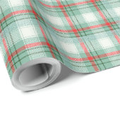 Einfache karierte Tartan in Rot und Grün Geschenkpapier (Rolleneckpunkt)