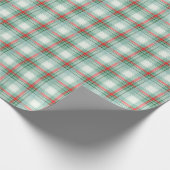 Einfache karierte Tartan in Rot und Grün Geschenkpapier (Ecke)
