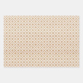 Einfache Karos Streifen Punkte auf Imitaten Holz Geschenkpapier Set (Vorderseite 3)