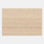 Einfache Karos Streifen Punkte auf Imitaten Holz Geschenkpapier Set (Vorderseite 2)