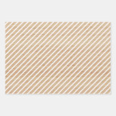Einfache Karos Streifen Punkte auf Imitaten Holz Geschenkpapier Set (Vorderseite)