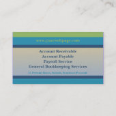 Einfache Karos & Strips Visitenkarte (Rückseite)