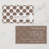 EINFACHE KARTE fett gestrichene Polka-Punkte Mocha (Vorne/Hinten)