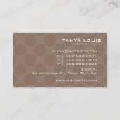 EINFACHE KARTE fett gestrichene Polka-Punkte Mocha (Rückseite)