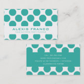 EINFACHE KARTE fett niedliche Polka-Punkte Jade gr (Vorne/Hinten)